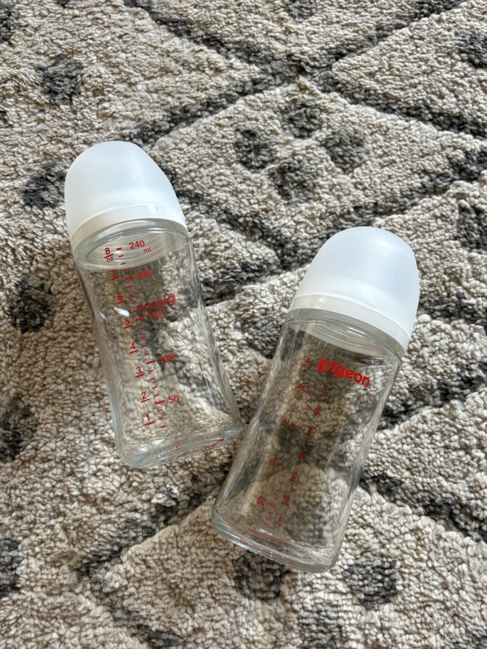 Pigeon glass baby bottles